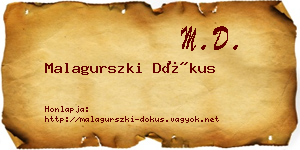 Malagurszki Dókus névjegykártya